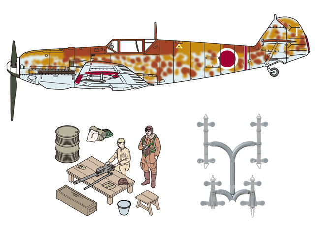 ファインモールド 1/48日本陸軍メッサーシュミットBf109E-7